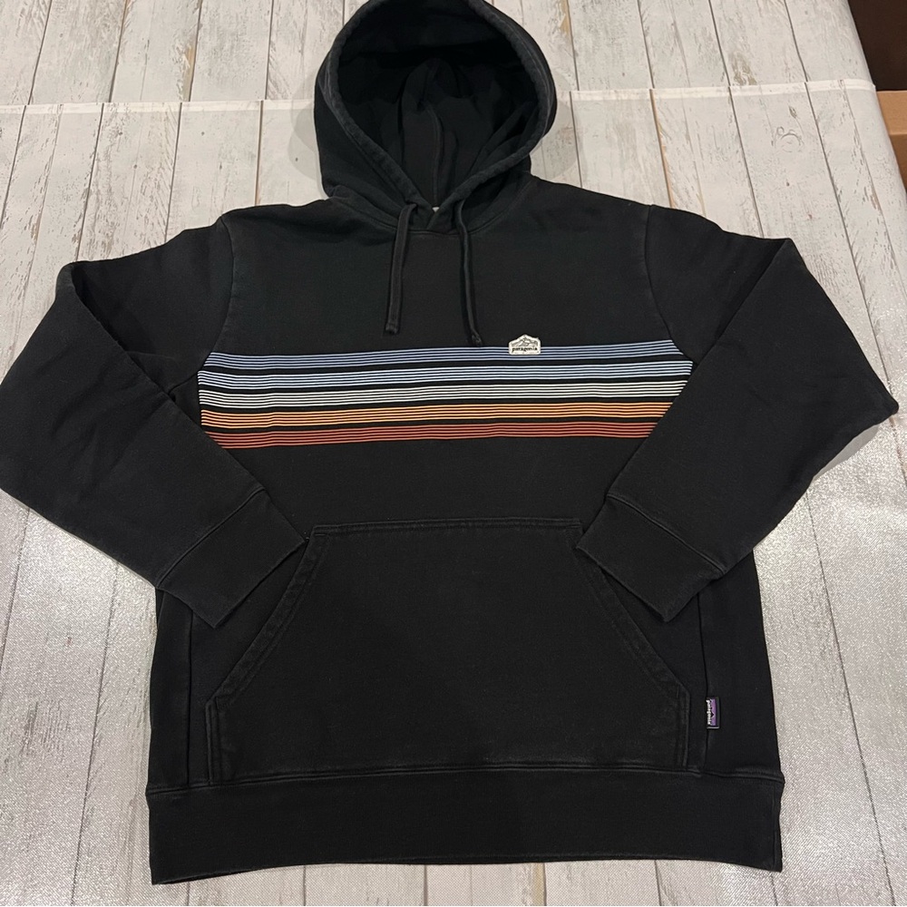 Patagonia Line Logo Ridge Uprisal Hoody Black Sz M